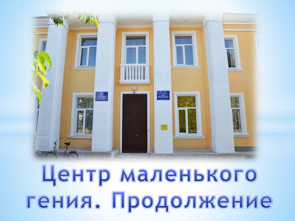 Инициативный проект  "Центр маленького гения. Продолжение".